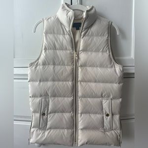 Jcrew ivory vest with gold zipper!